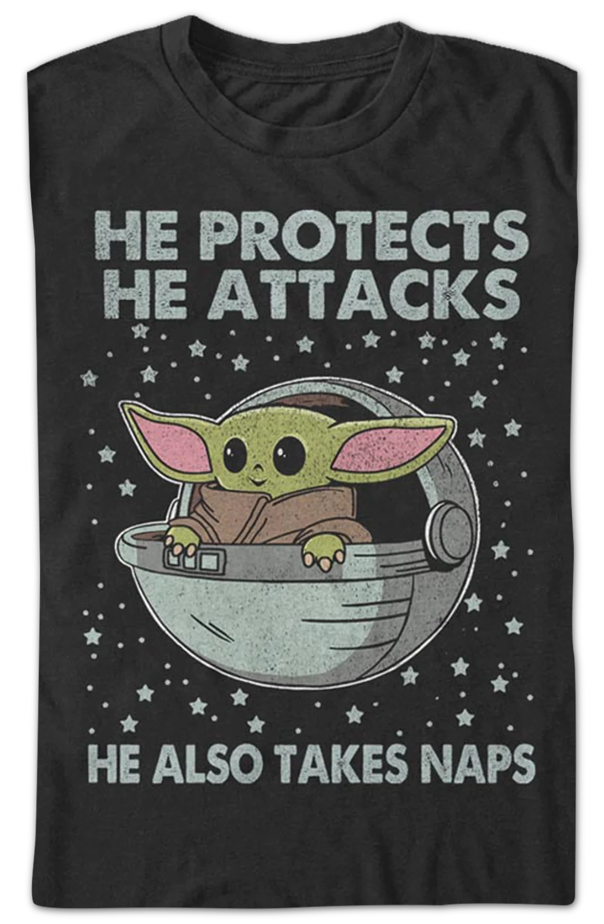 The Child Naps The Mandalorian Star Wars T-Shirt - Image 2