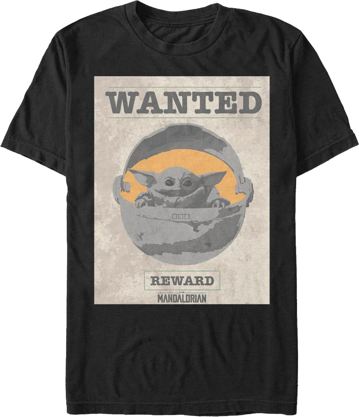 The Child Wanted Poster Star Wars The Mandalorian T-Shirt