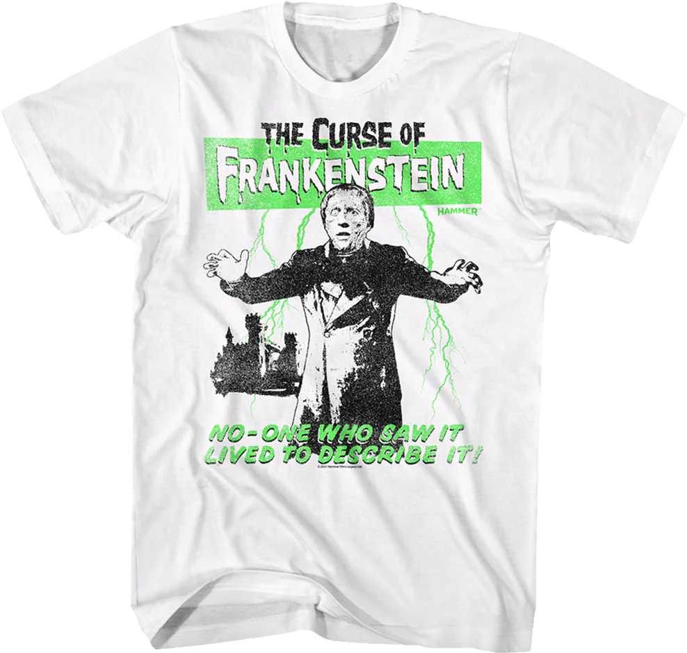 The Curse Of Frankenstein Hammer Films T-Shirt