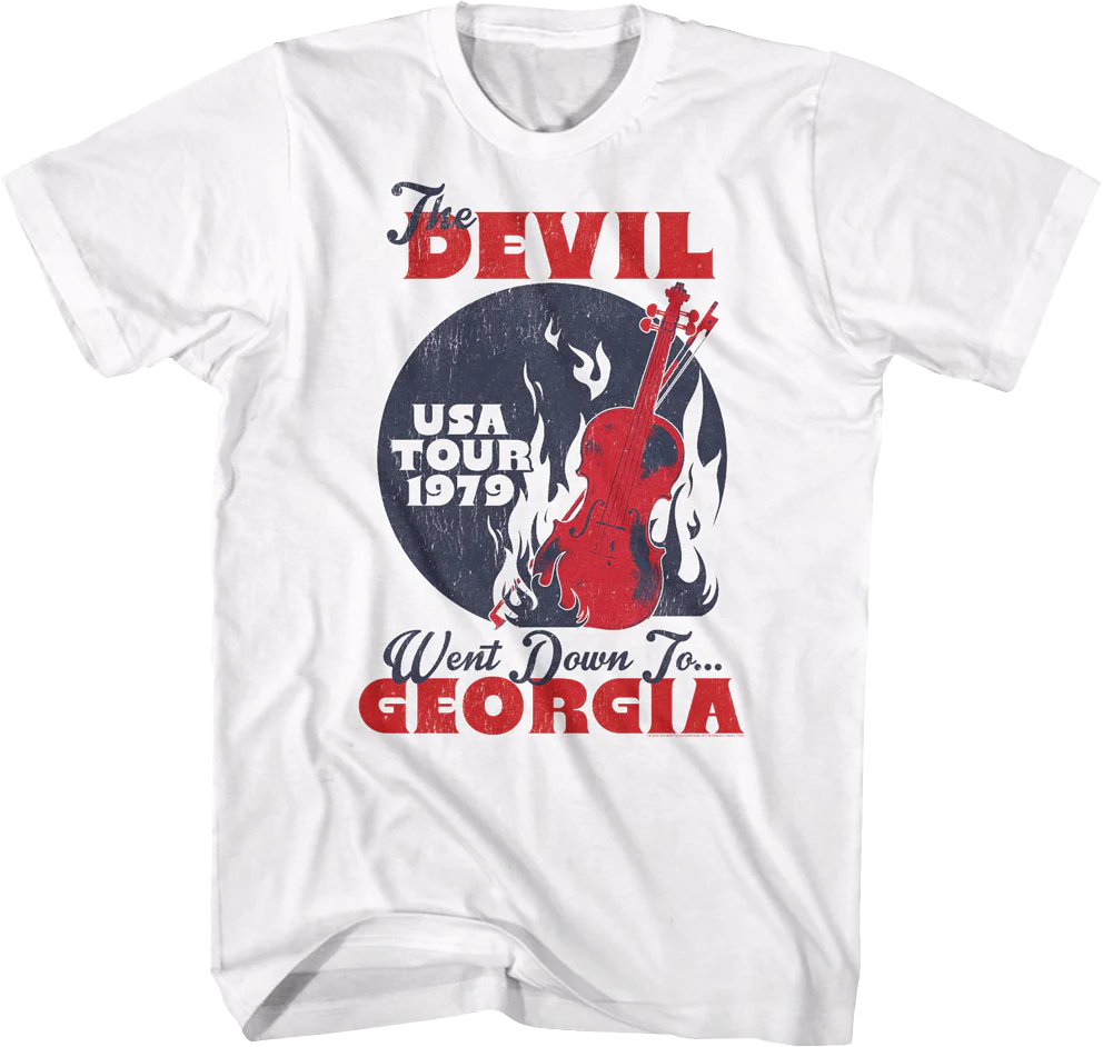 The Devil Went Down To Georgia Tour Charlie Daniels T-Shirt