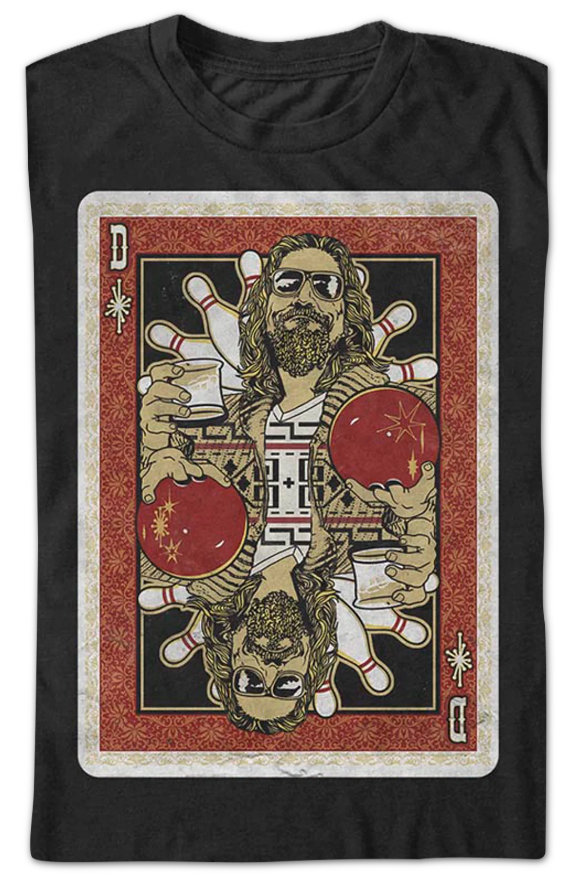 The Dude Playing Card Big Lebowski T-Shirt - Image 2