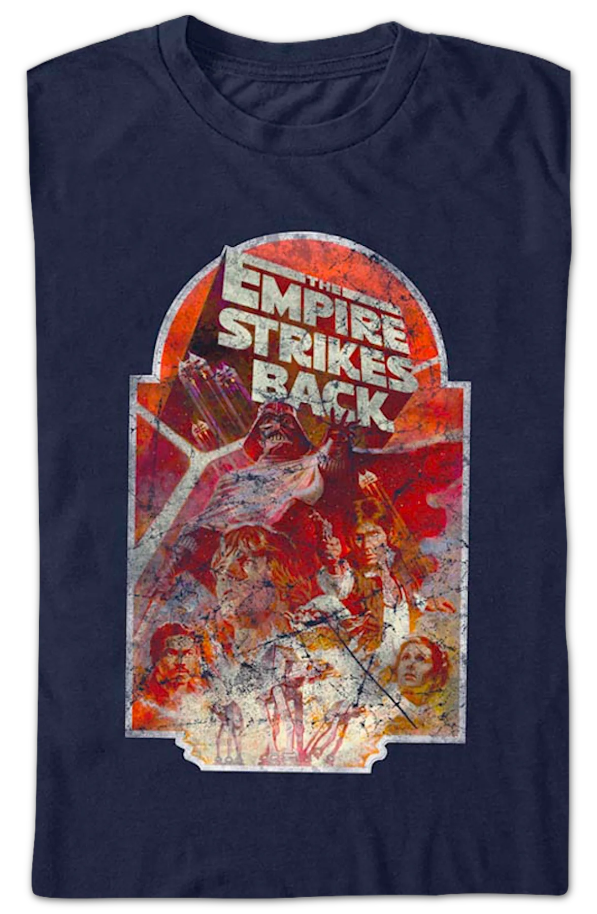 The Empire Strikes Back Distressed Poster Star Wars T-Shirt - Image 2