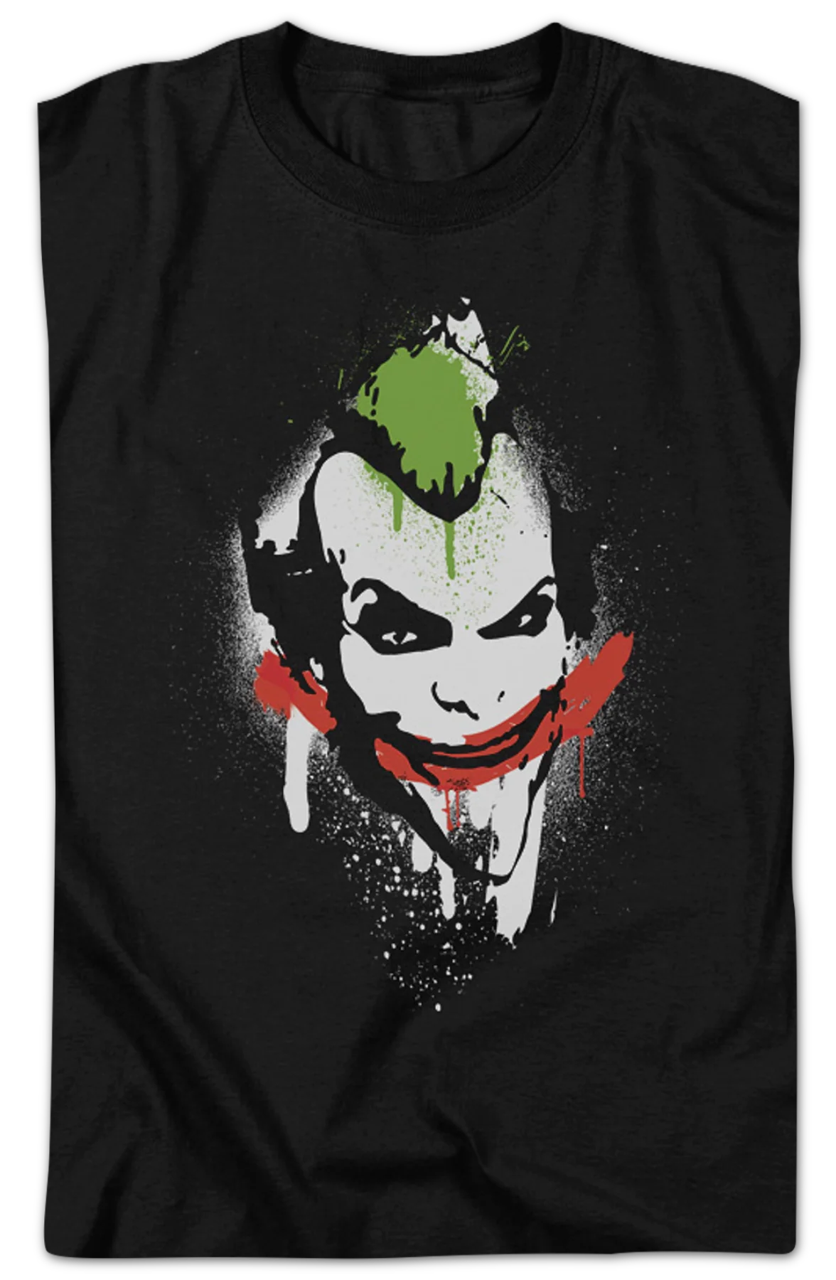 The Joker Spray Painted Smile DC Comics T-Shirt - Image 2