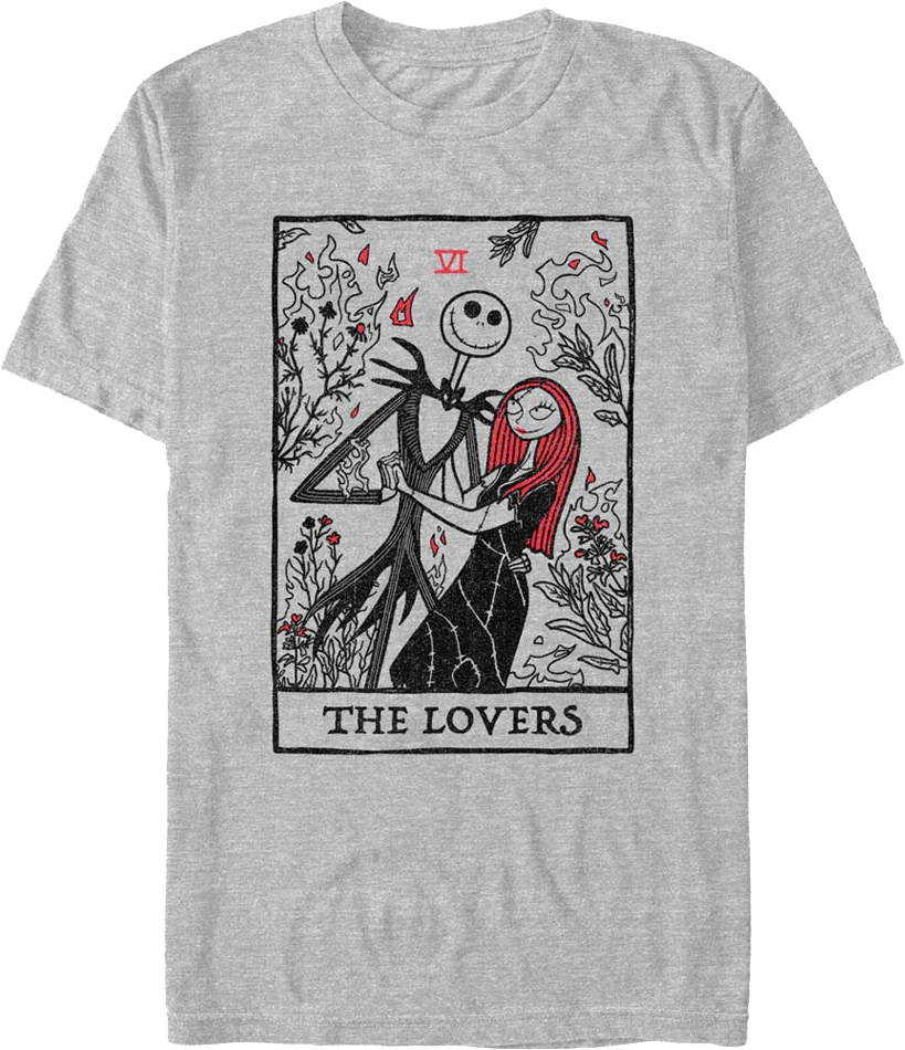 The Lovers Tarot Card Nightmare Before Christmas T-Shirt