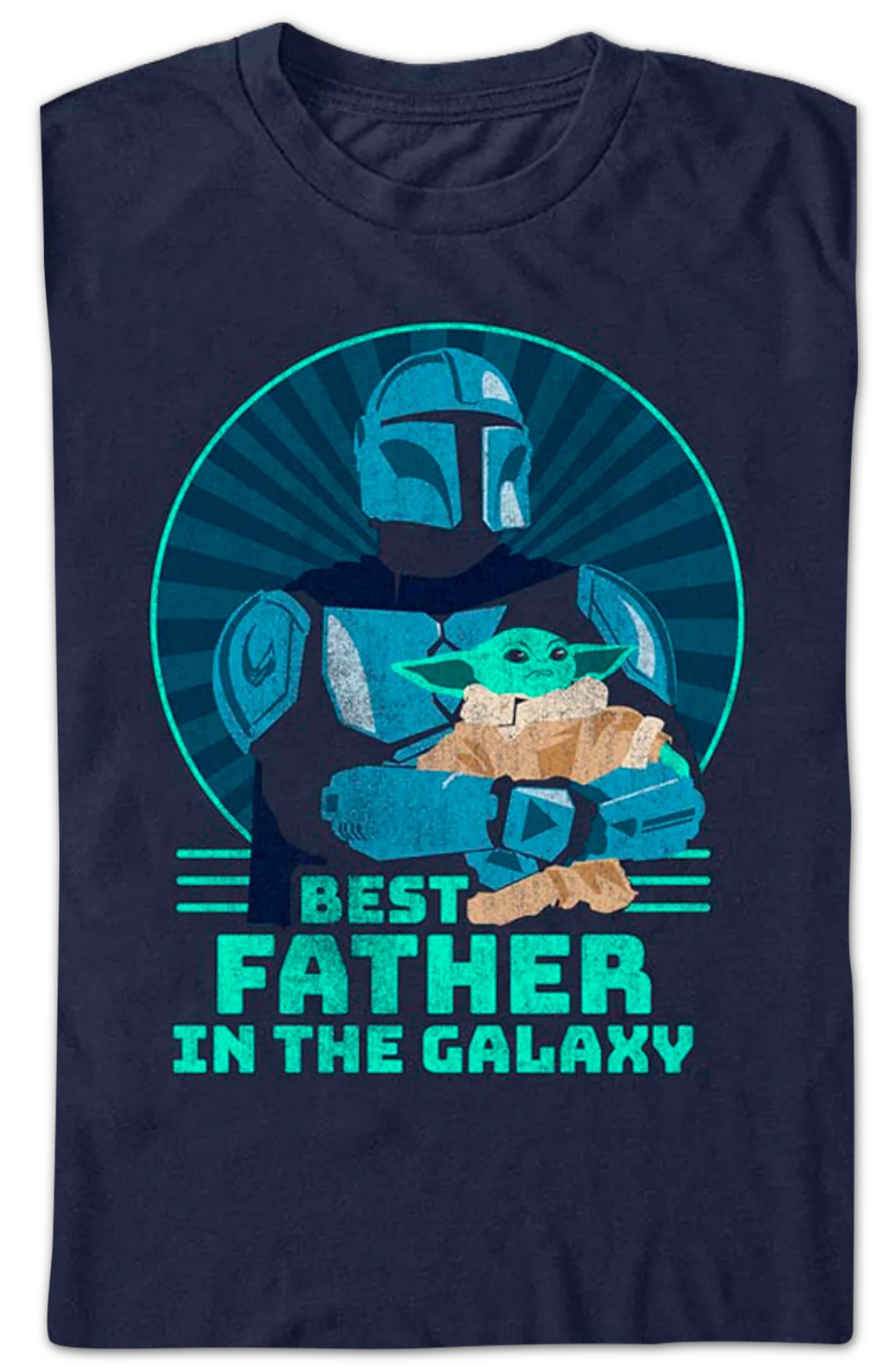The Mandalorian Best Father In The Galaxy Star Wars T-Shirt - Image 2