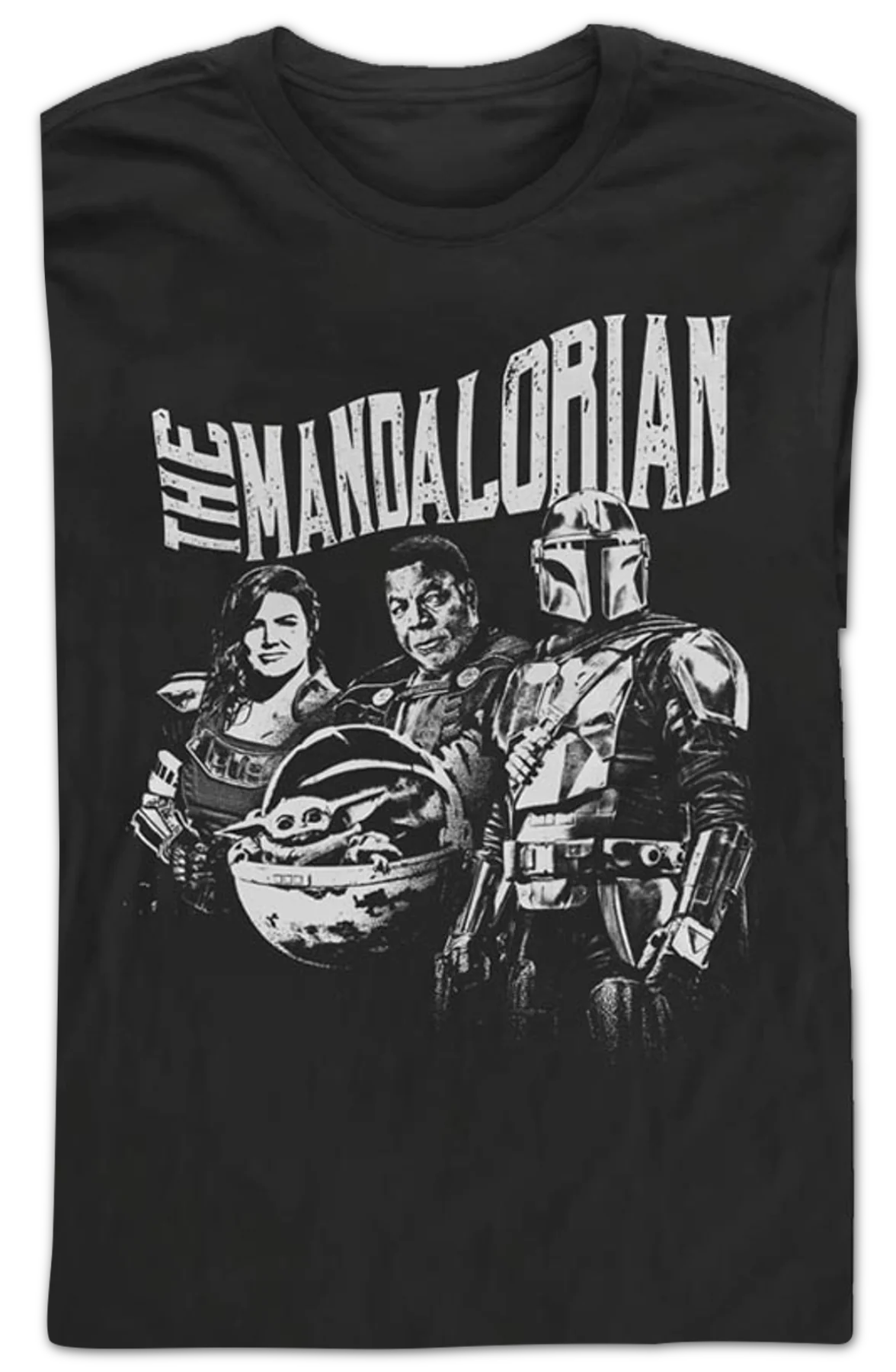 The Mandalorian Black And White Star Wars Long Sleeve Shirt - Image 2