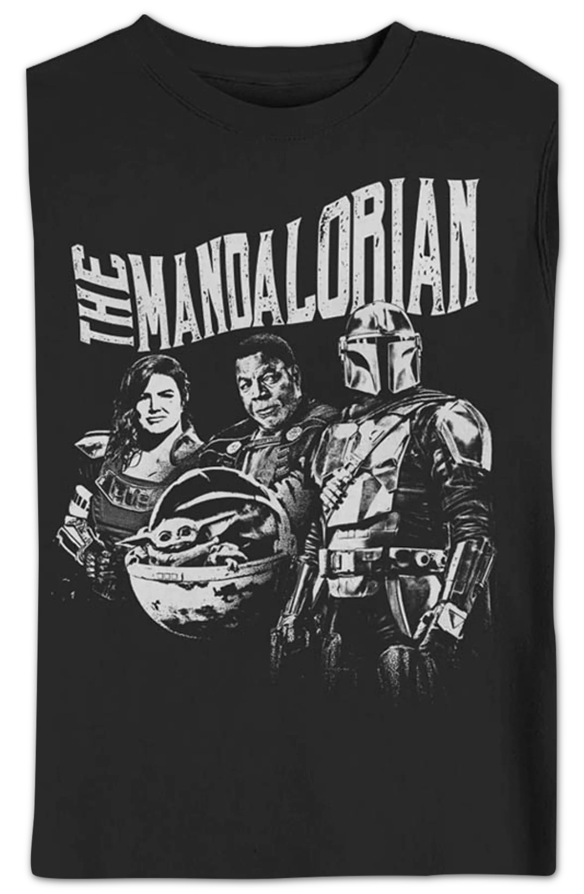 The Mandalorian Black And White Star Wars Sweatshirt - Image 2