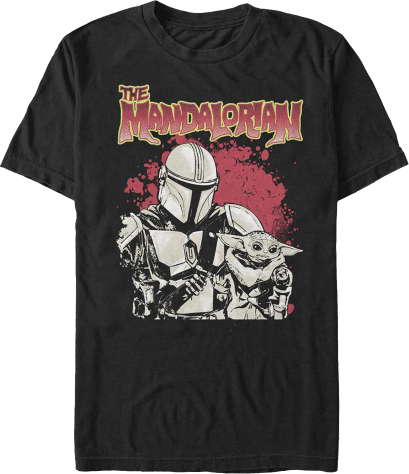 The Mandalorian Bounty Hunter And Child Star Wars T-Shirt