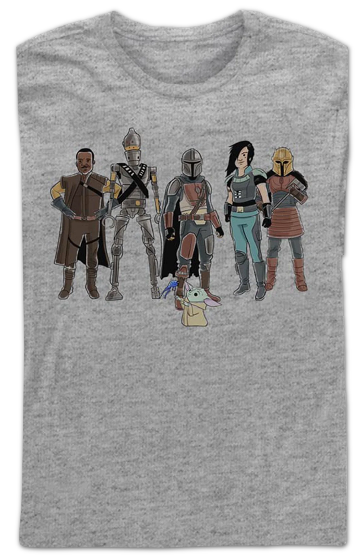 The Mandalorian Character Sketches Star Wars Long Sleeve Shirt - Image 2