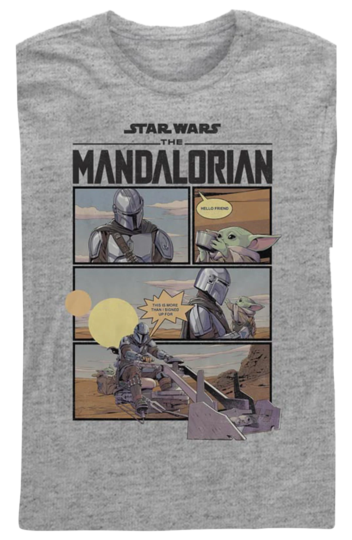 The Mandalorian Comic Book Panels Star Wars Long Sleeve Shirt - Image 2