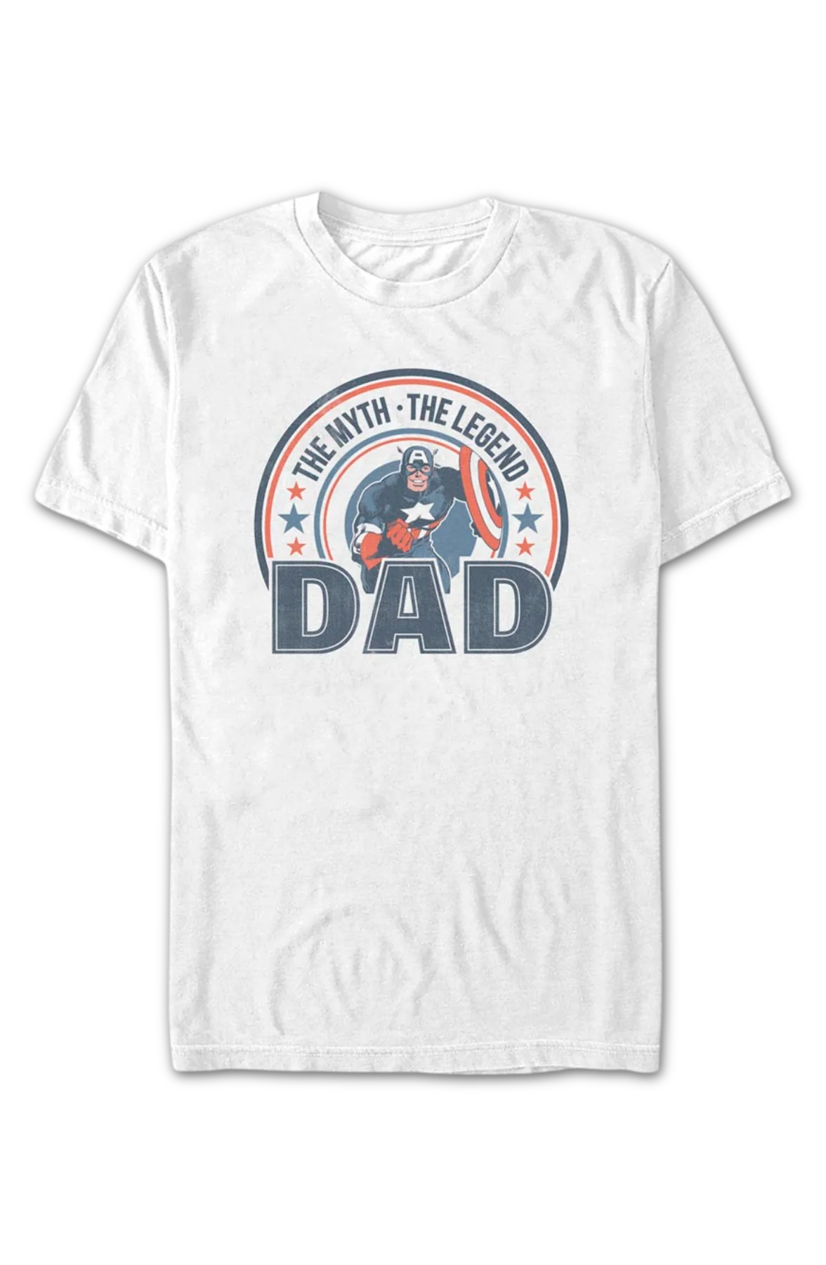 The Myth The Legend Dad Captain America Marvel Comics T-Shirt - Image 2
