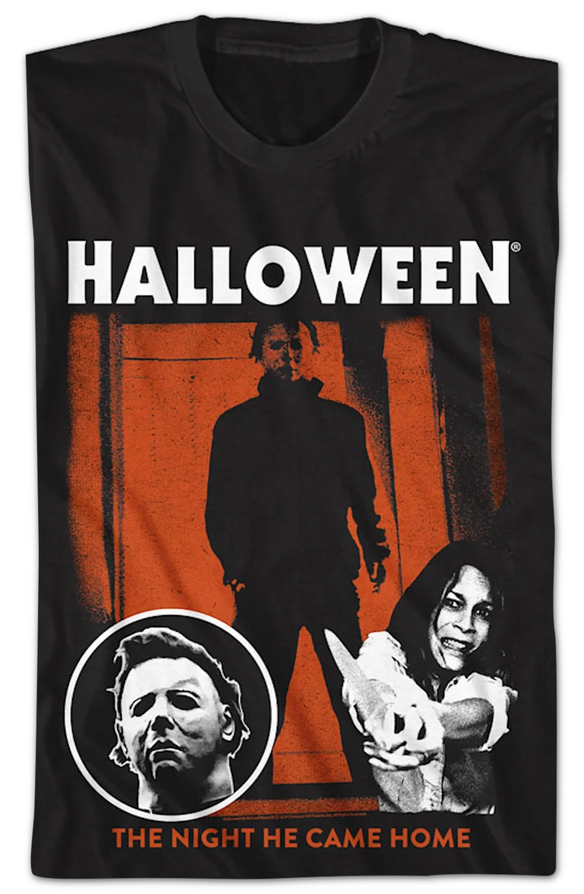The Night He Came Home Collage Halloween T-Shirt - Image 2