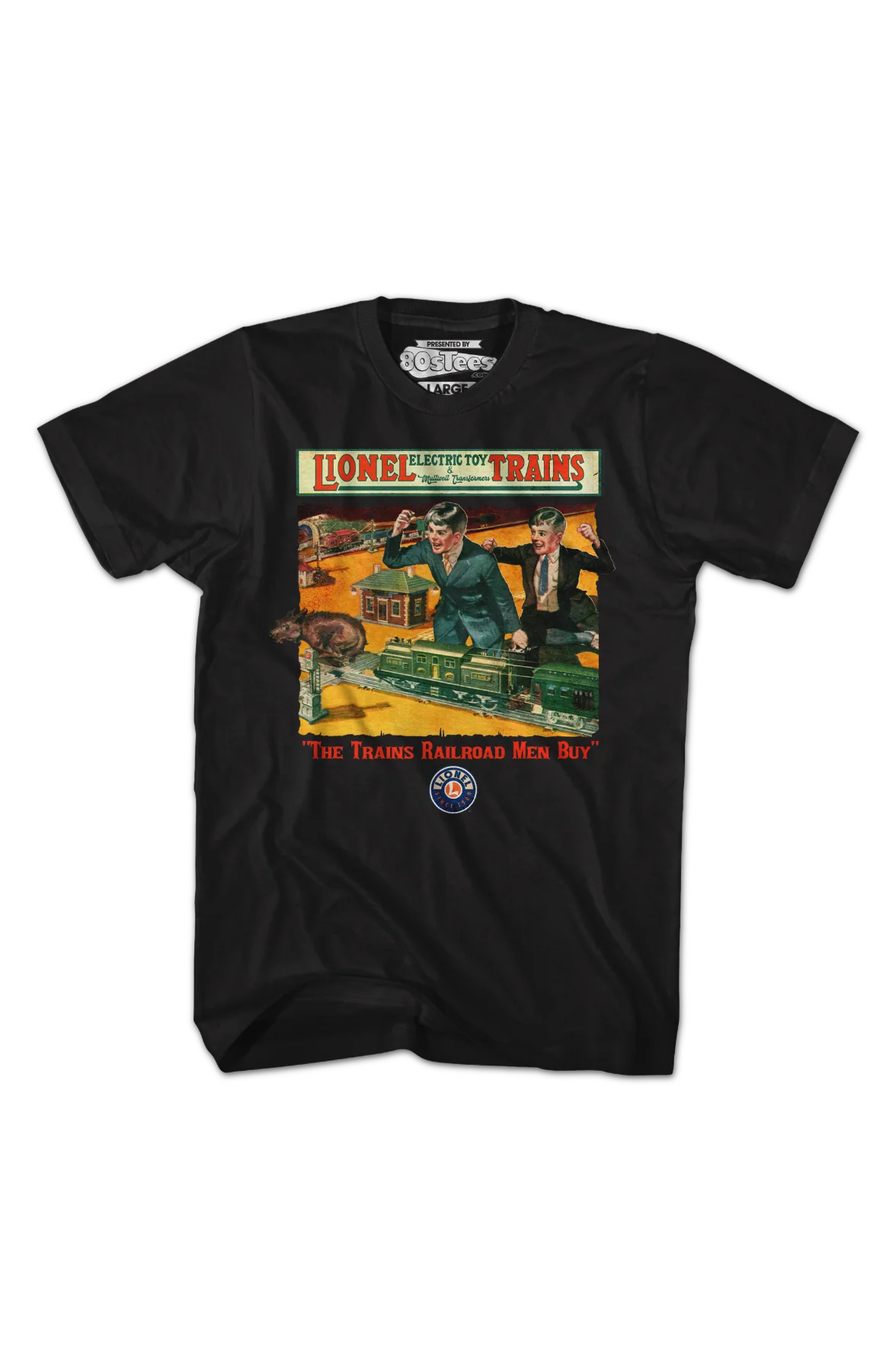 The Trains Railroad Men Buy Lionel Trains T-Shirt - Image 2