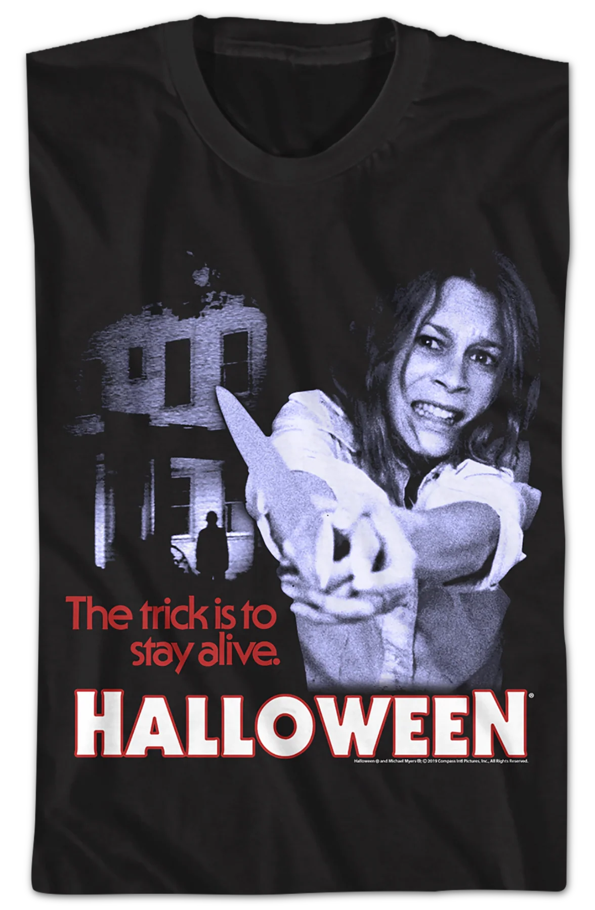 The Trick Is To Stay Alive Halloween T-Shirt - Image 2