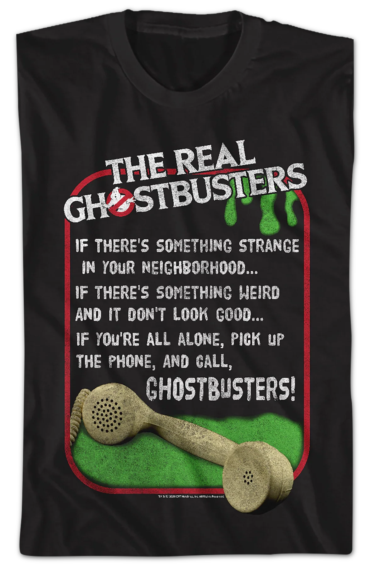 Theme Song Lyrics Real Ghostbusters T-Shirt - Image 2