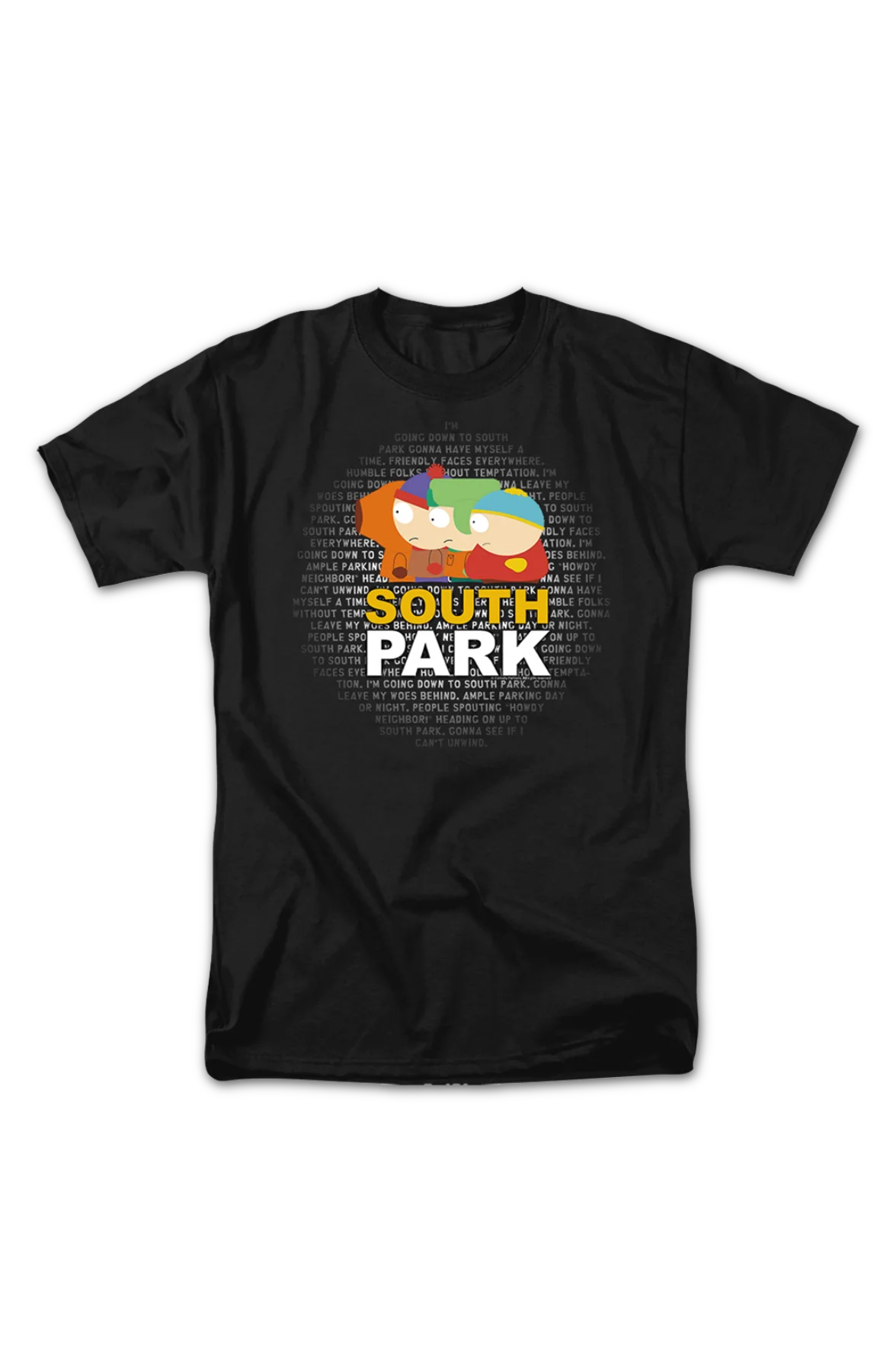 Theme Song Lyrics South Park T-Shirt - Image 2