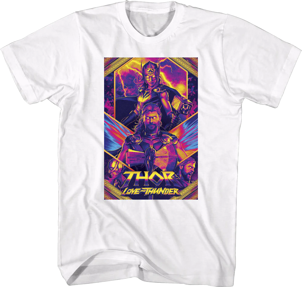 Thor Love And Thunder Poster Marvel Comics T-Shirt