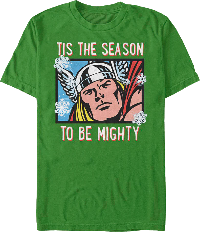 Thor Tis The Season To Be Mighty Marvel Comics T-Shirt