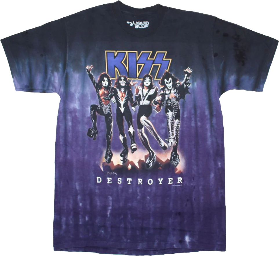 Tie Dye Destroyer KISS T-Shirt