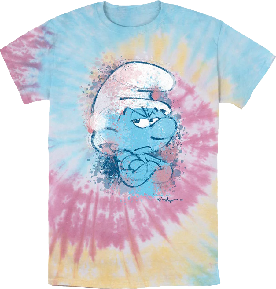 Tie Dye Grouchy Smurf T-Shirt