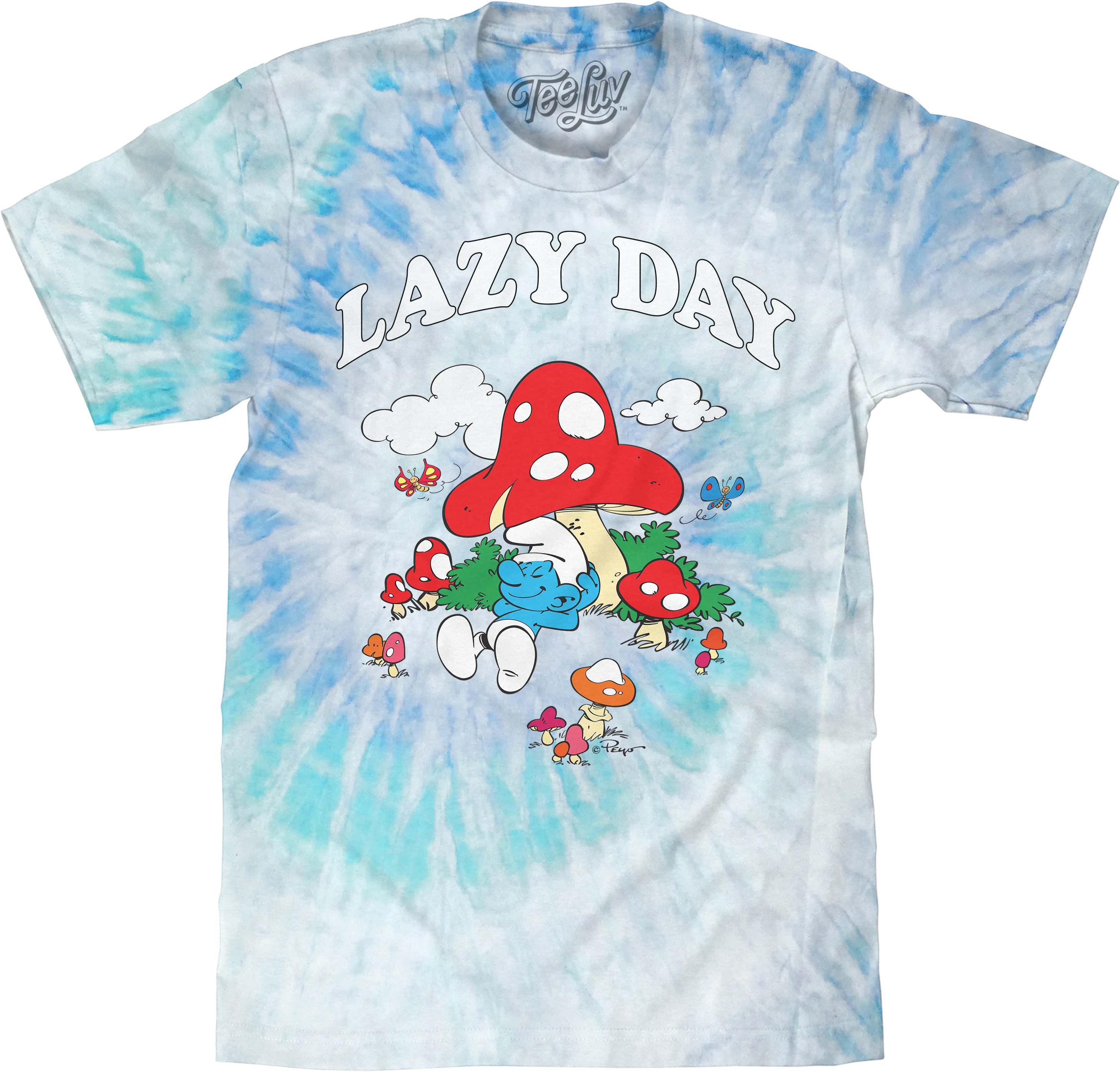 Tie Dye Lazy Day Smurfs T-Shirt