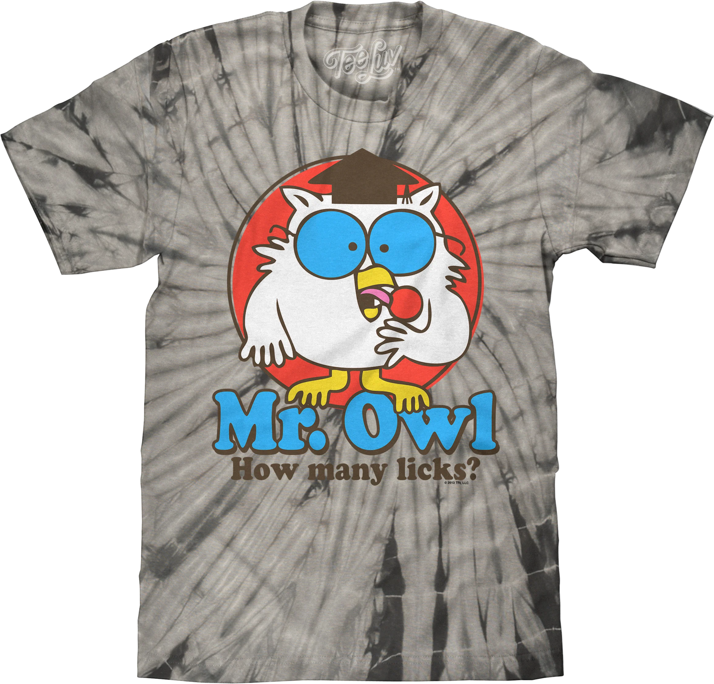 Tie Dye Mr. Owl How Many Licks Tootsie Pop T-Shirt