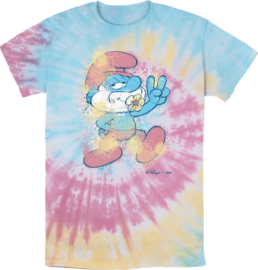 Tie Dye Papa Smurf T-Shirt