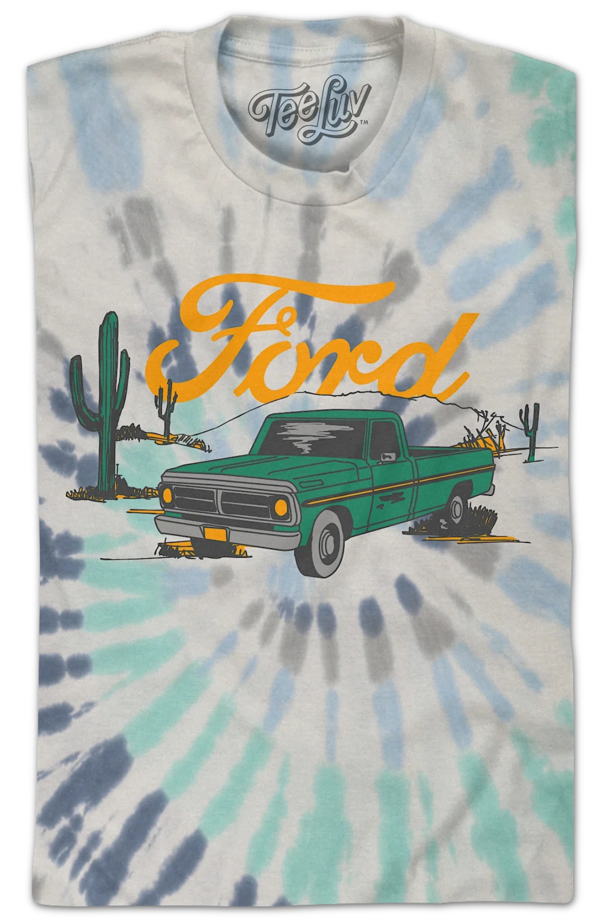 Tie Dye Pickup Truck Ford T-Shirt - Image 2