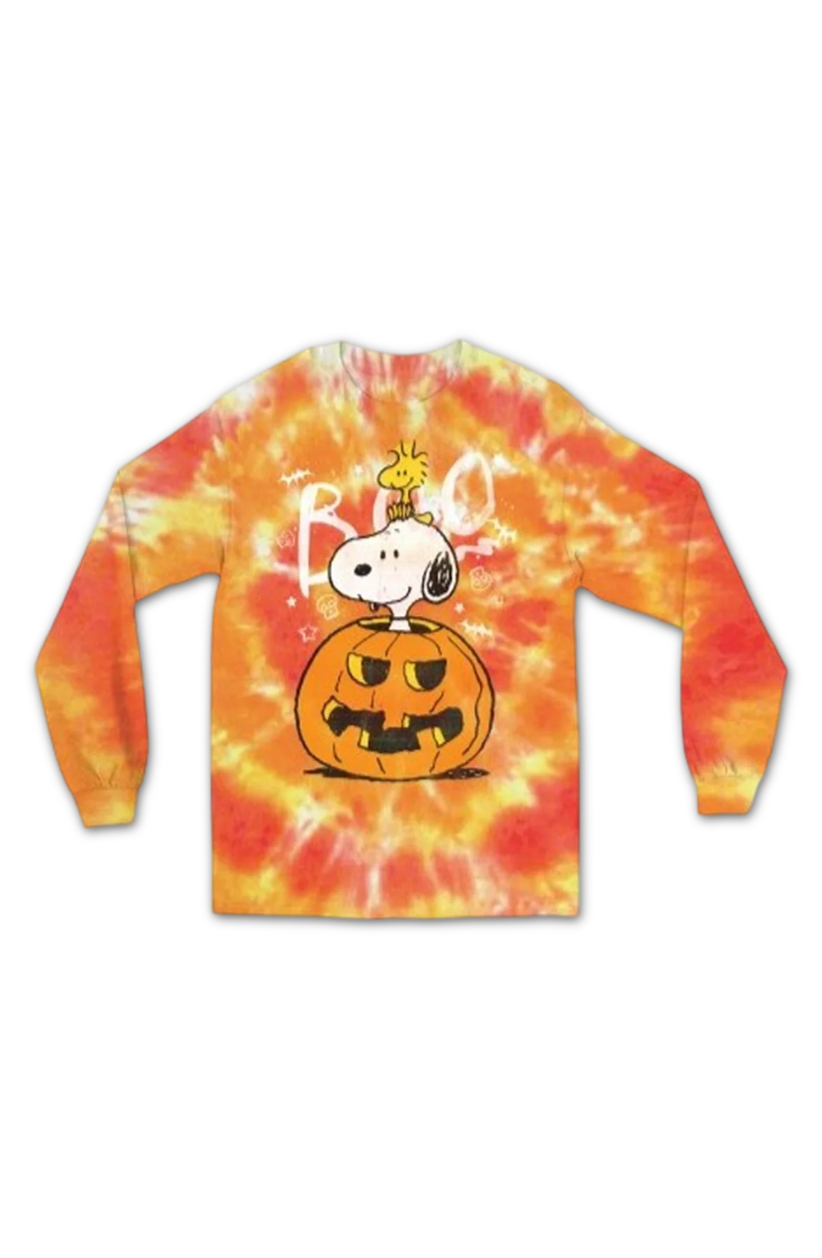Tie Dye Snoopy & Woodstock Halloween Peanuts Long Sleeve Shirt - Image 2