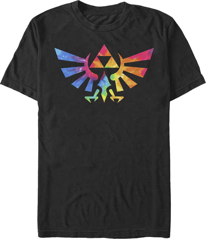 Tie Dye Trifoce Logo Legend of Zelda T-Shirt