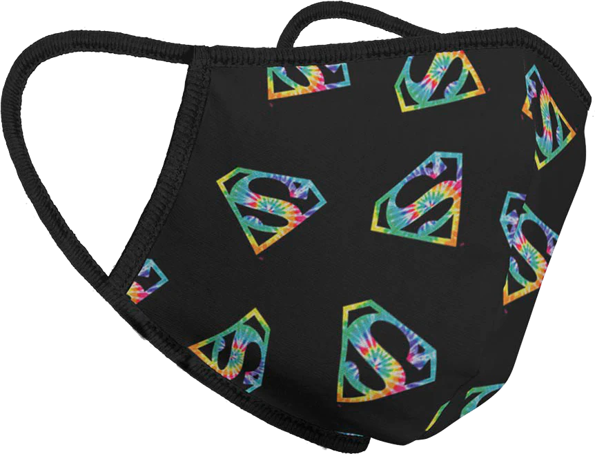 Tie Dyed Superman Logo DC Comics Face Mask