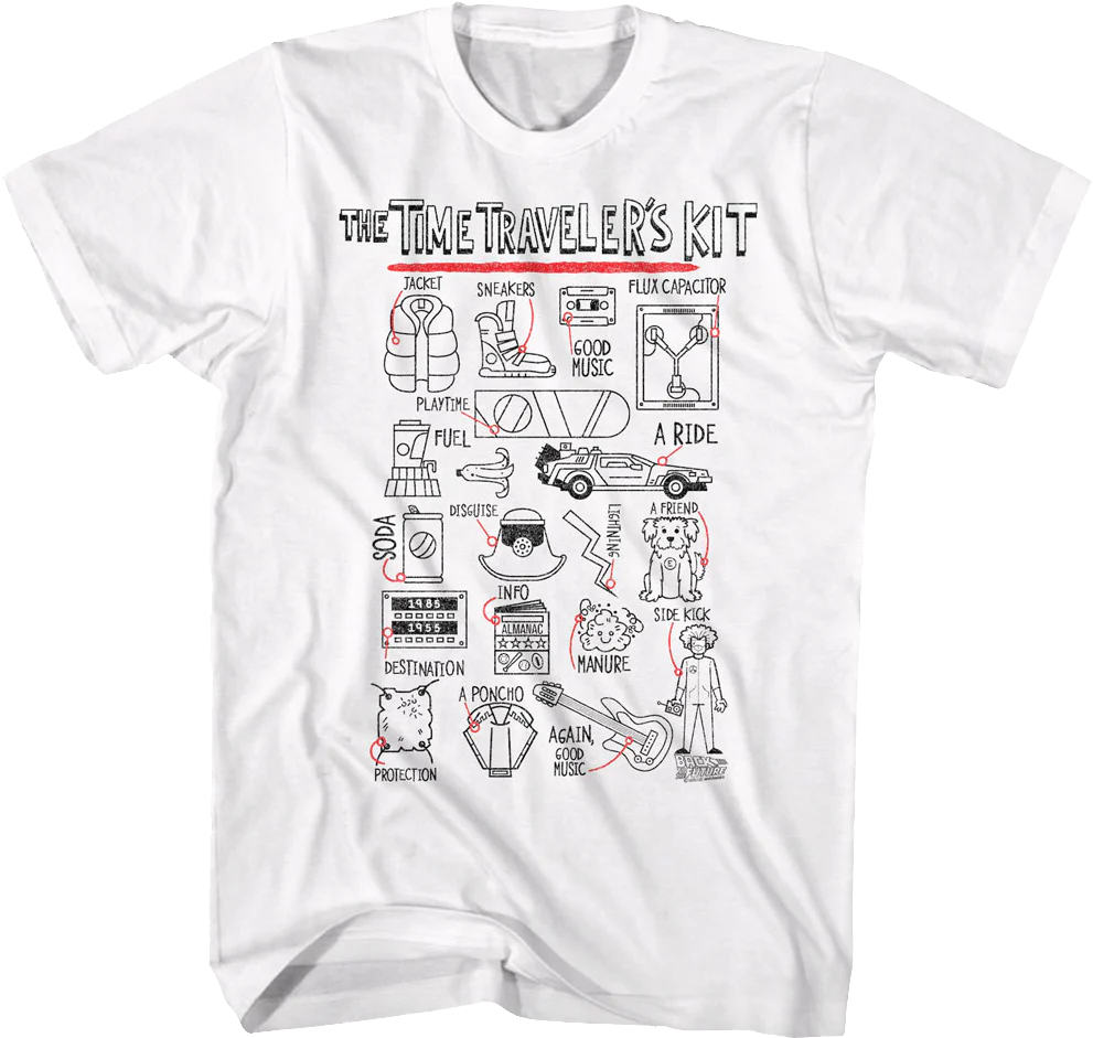Time Traveler's Kit Back To The Future T-Shirt