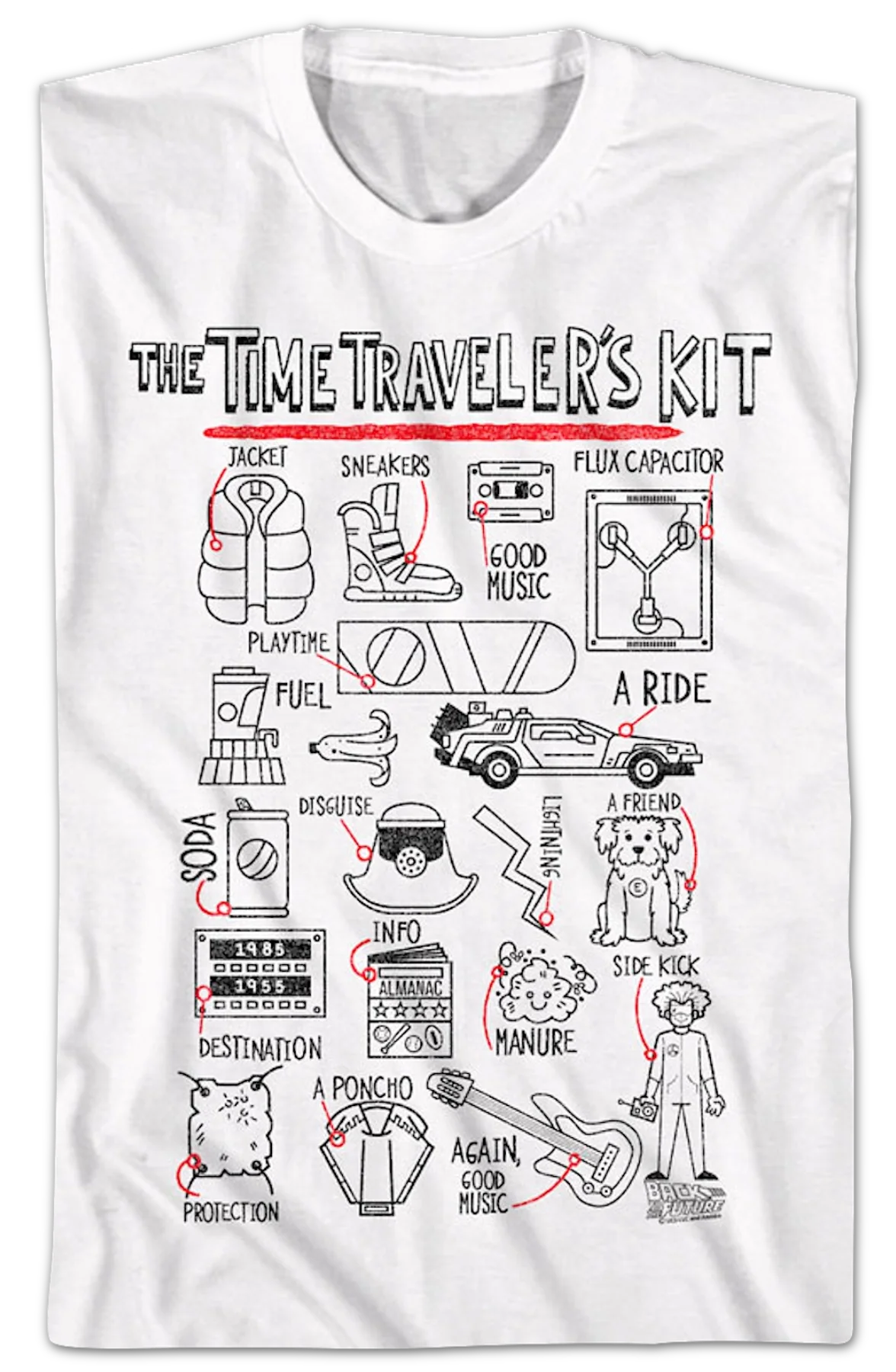 Time Traveler's Kit Back To The Future T-Shirt - Image 2