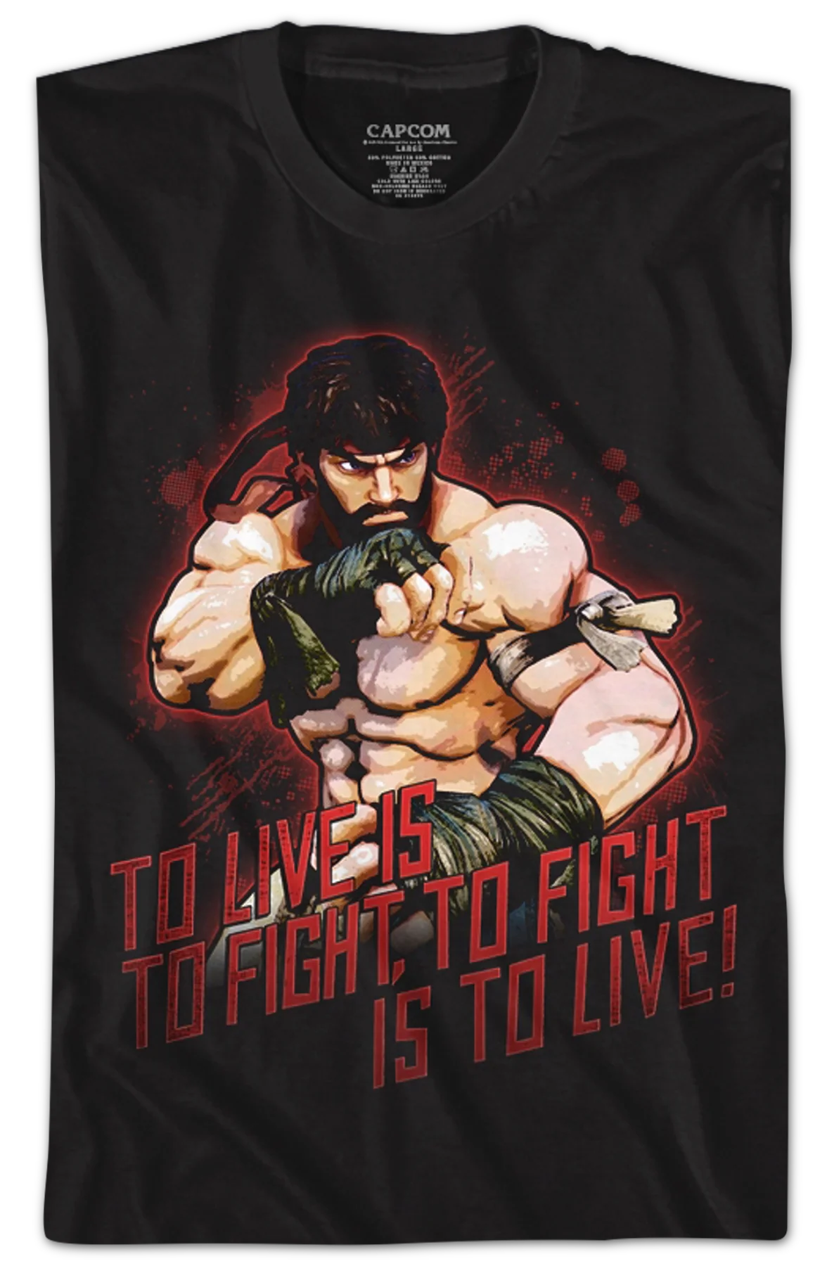 To Live Is To Fight Street Fighter T-Shirt - Image 2