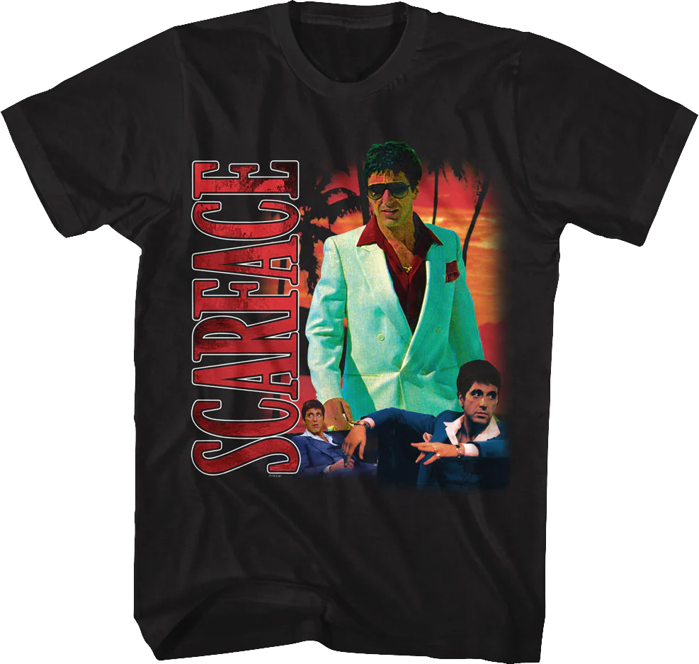 Tony Montana Collage Scarface T-Shirt