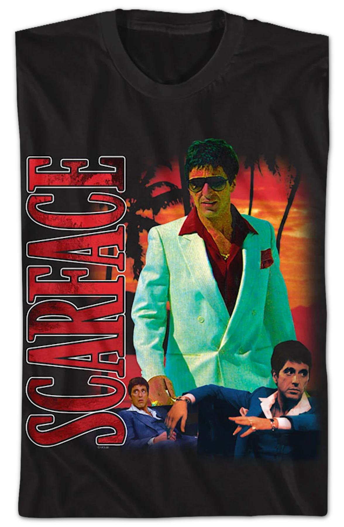 Tony Montana Collage Scarface T-Shirt - Image 2
