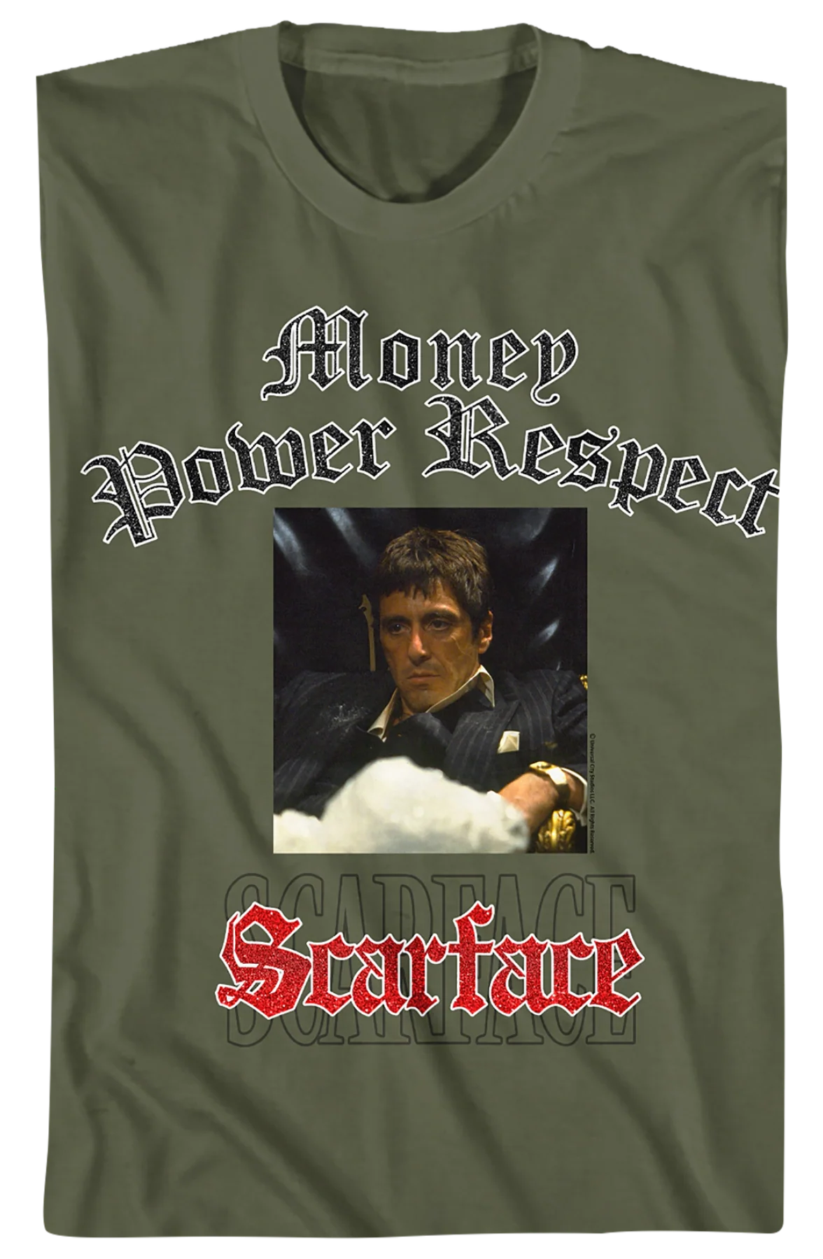 Tony Montana Money Power Respect Scarface T-Shirt - Image 2