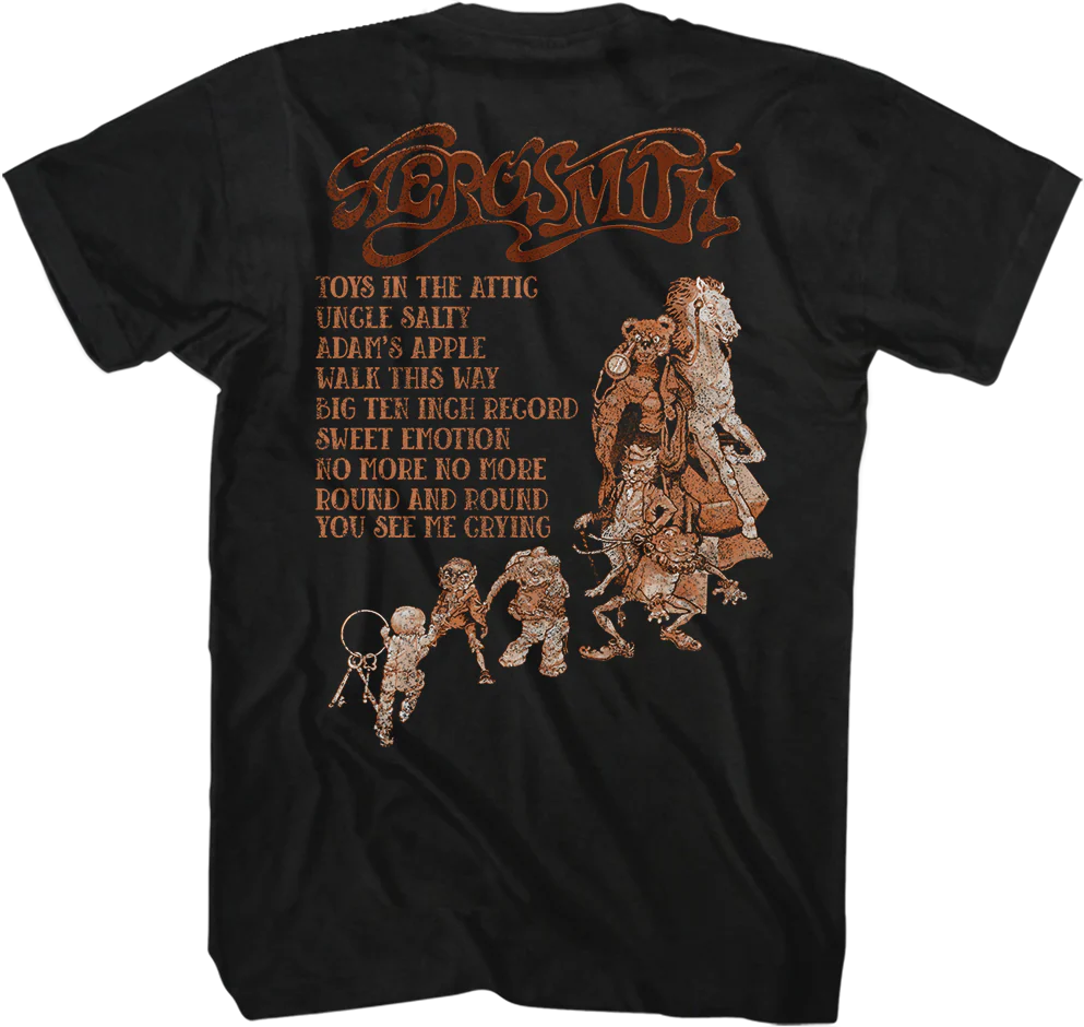 Toys In The Attic Cover & Track List Aerosmith T-Shirt - Image 3