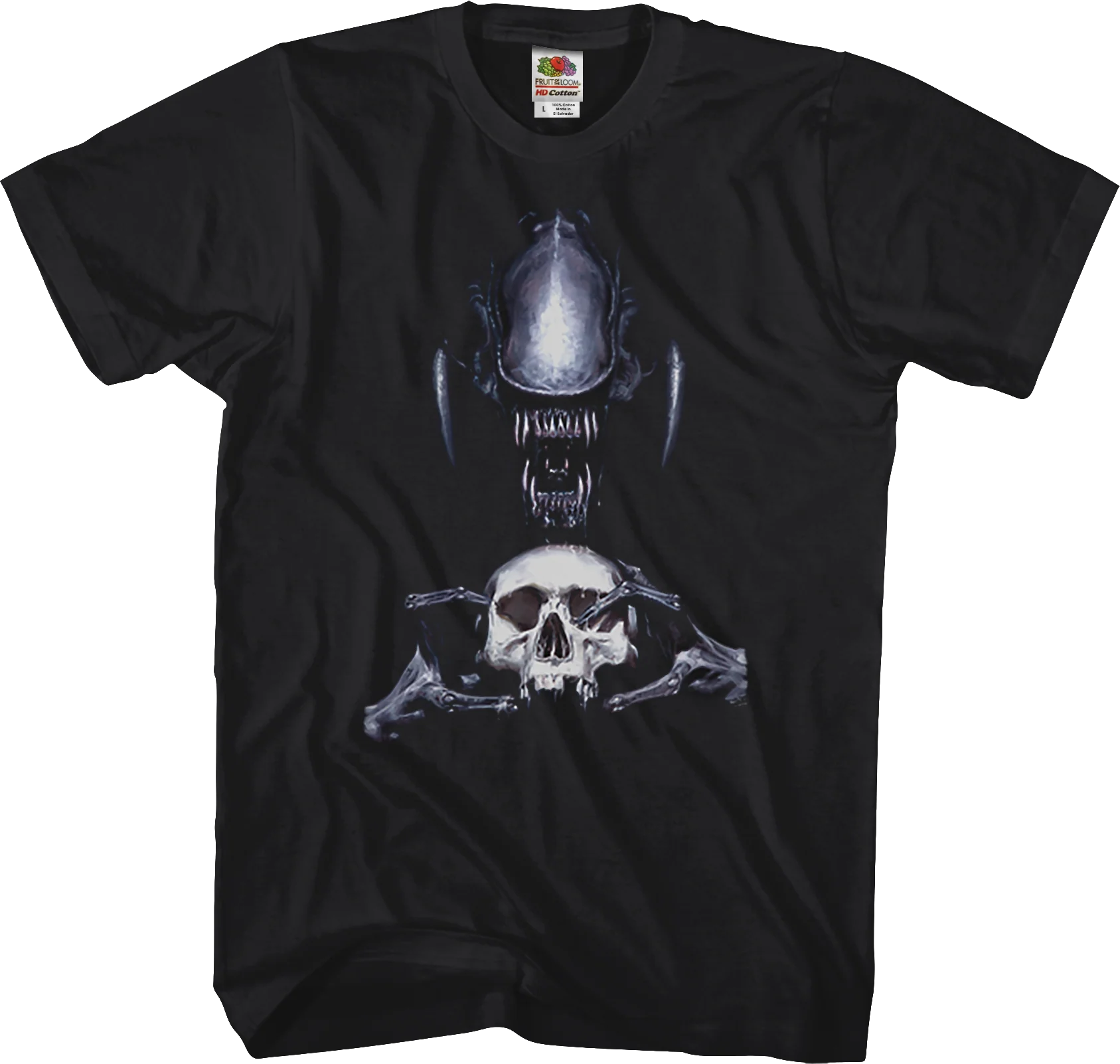 Trevco Human Skull Alien T-Shirt