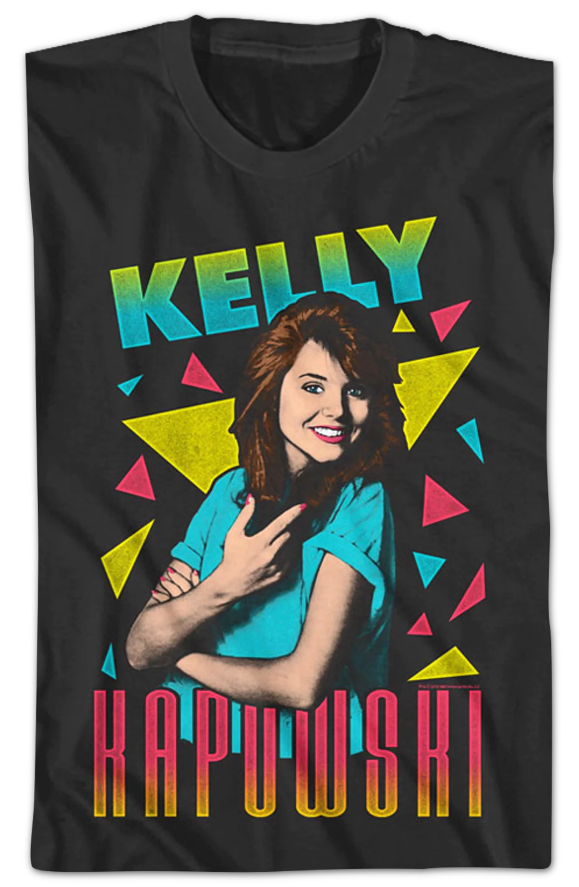 Triangles Kelly Kapowski Saved By The Bell T-Shirt - Image 2