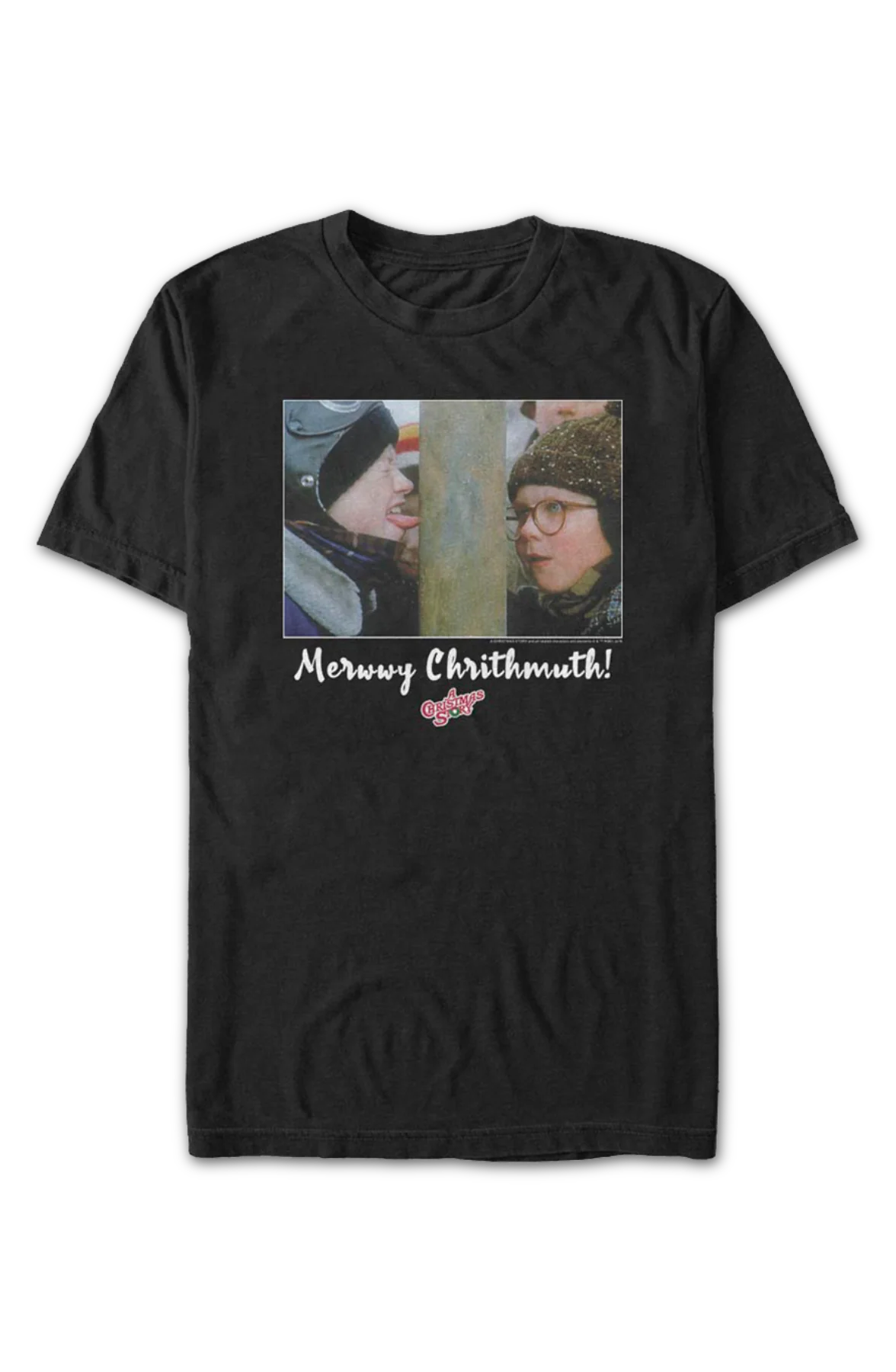 Triple Dog Dare Merwwy Chrithmuth Christmas Story T-Shirt - Image 2