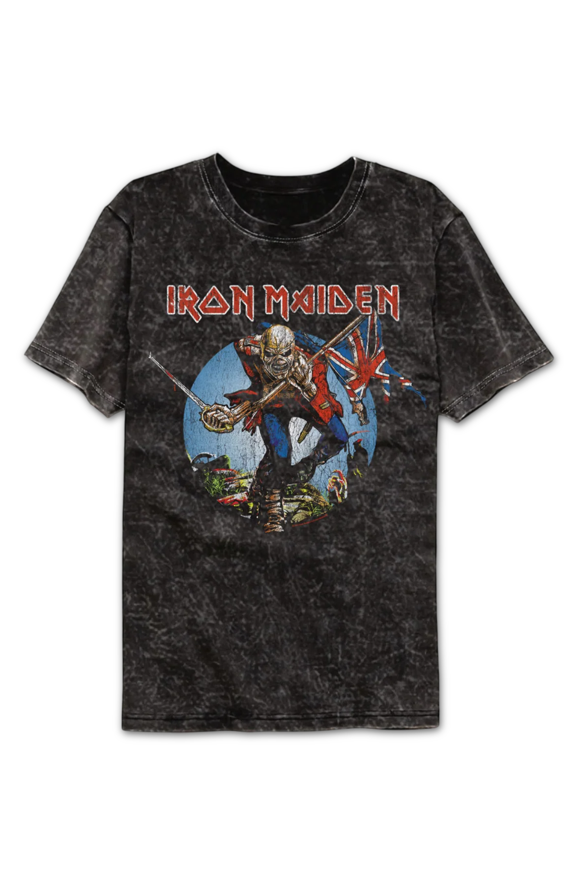 Trooper Iron Maiden Mineral Wash T-Shirt - Image 2