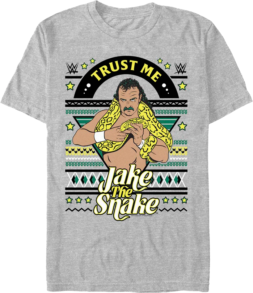 Trust Me Faux Ugly Christmas Sweater Jake "The Snake" Roberts T-Shirt