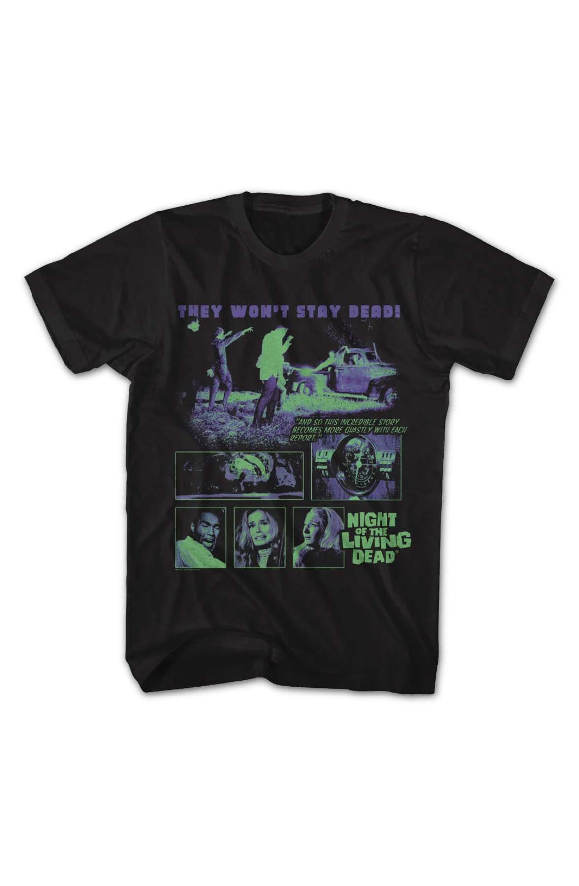 Two Tone Collage Night Of The Living Dead T-Shirt - Image 2