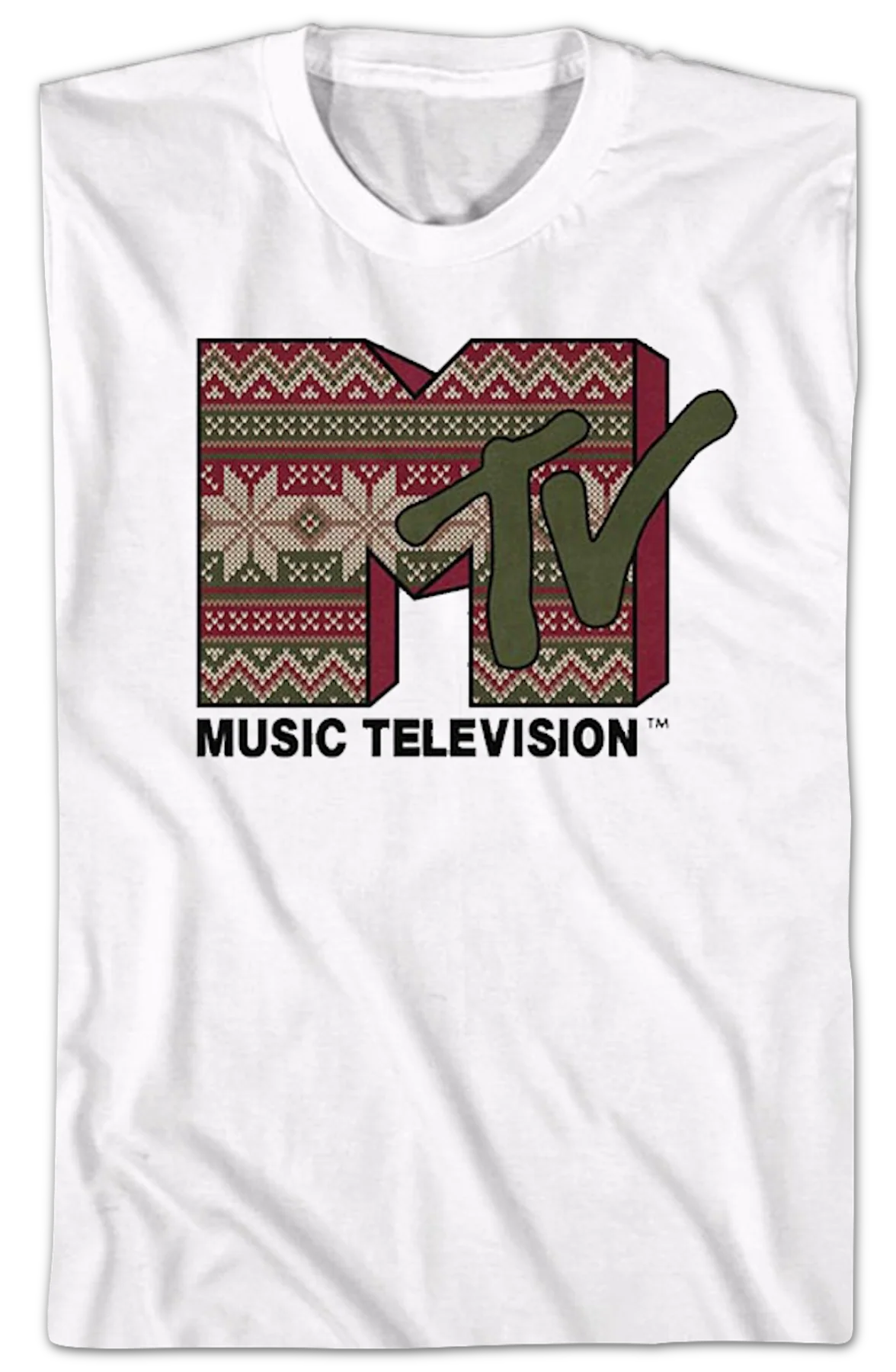 Ugly Christmas Sweater Logo MTV Shirt - Image 2