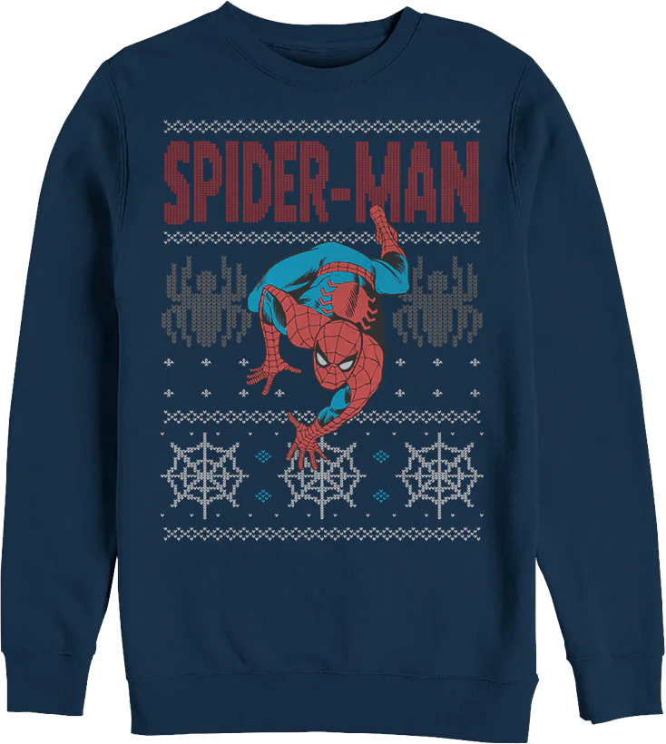 Ugly Faux Knit Spider-Man Sweatshirt