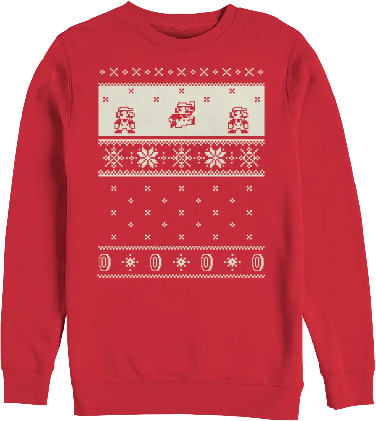 Ugly Faux Knit Super Mario Bros. Sweatshirt