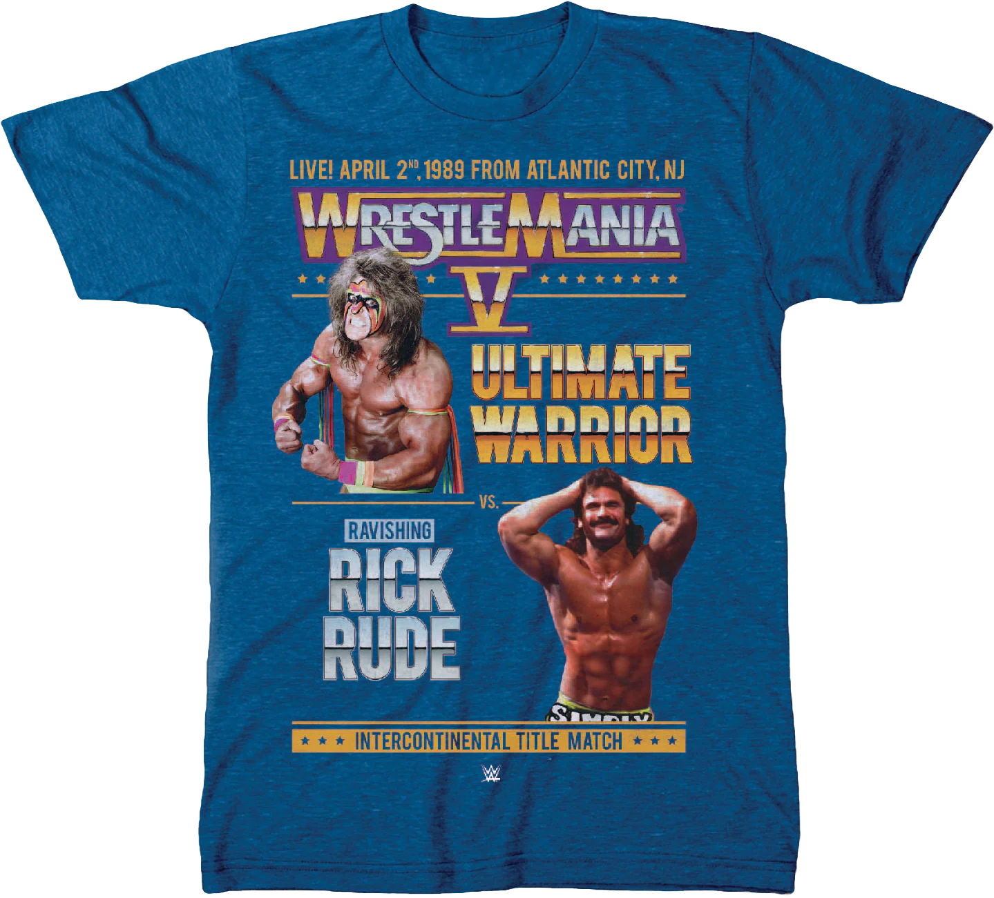 Ultimate Warrior vs Rick Rude WrestleMania V T-Shirt - Image 2