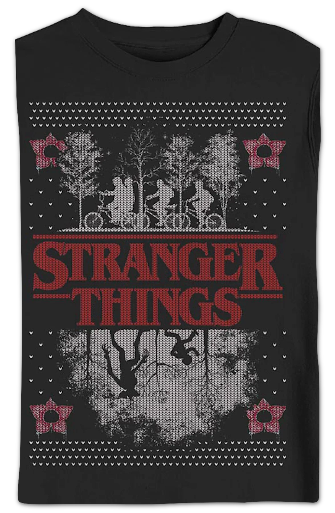Upside Down Faux Ugly Christmas Sweater Stranger Things Sweatshirt - Image 2