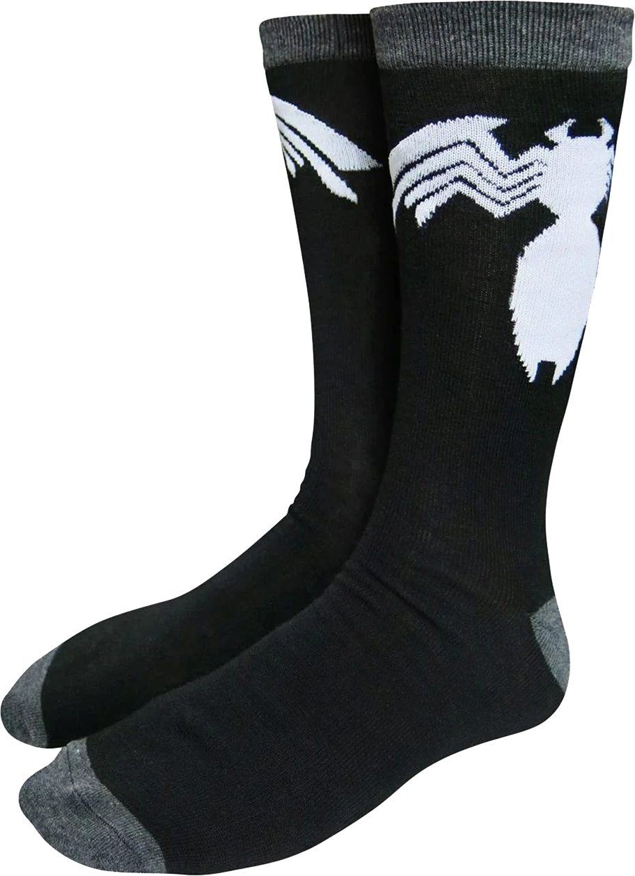 Venom Logo Marvel Comics Socks